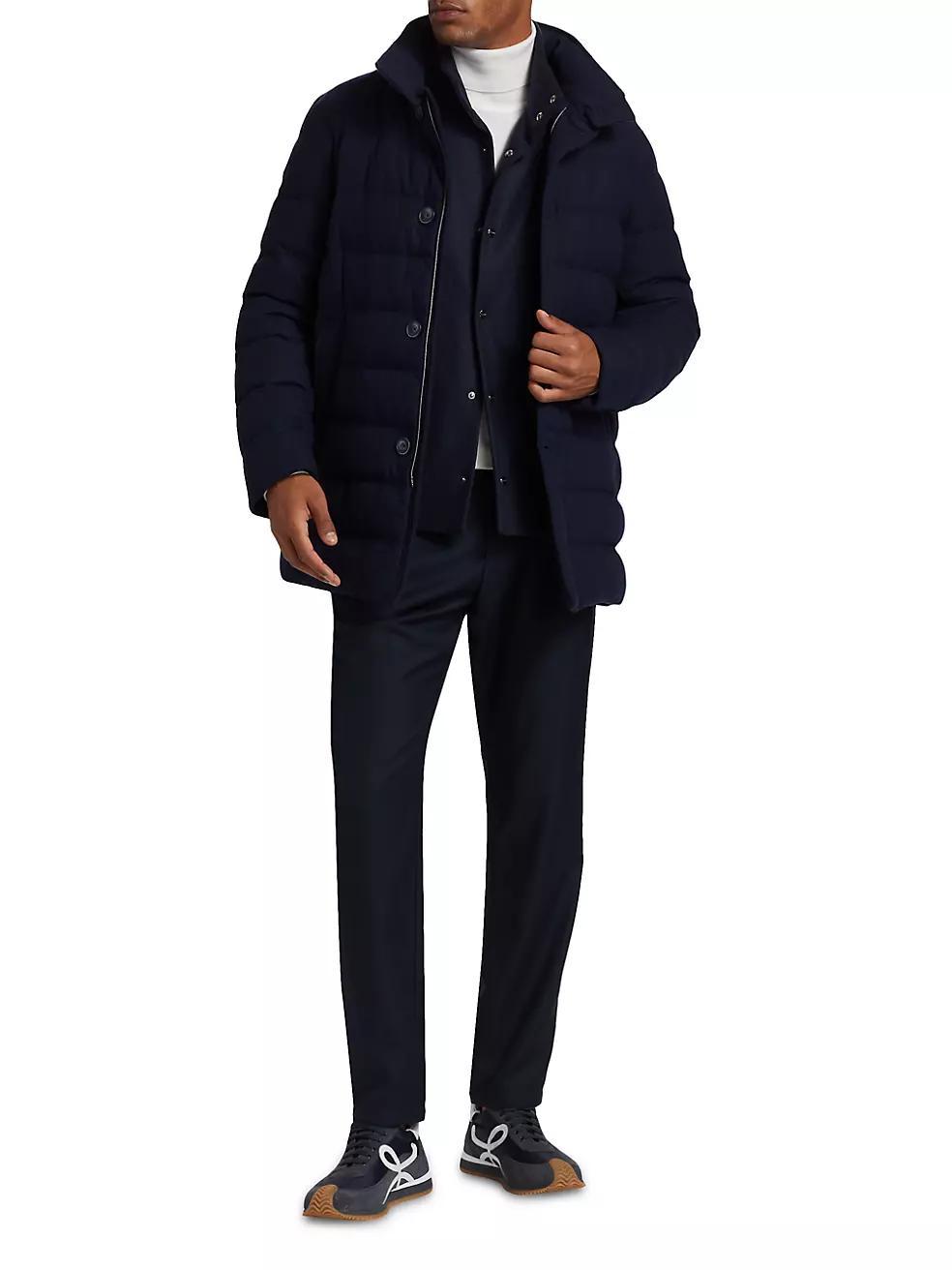 Quilted Cashmere-Blend Down Jacket Product Image