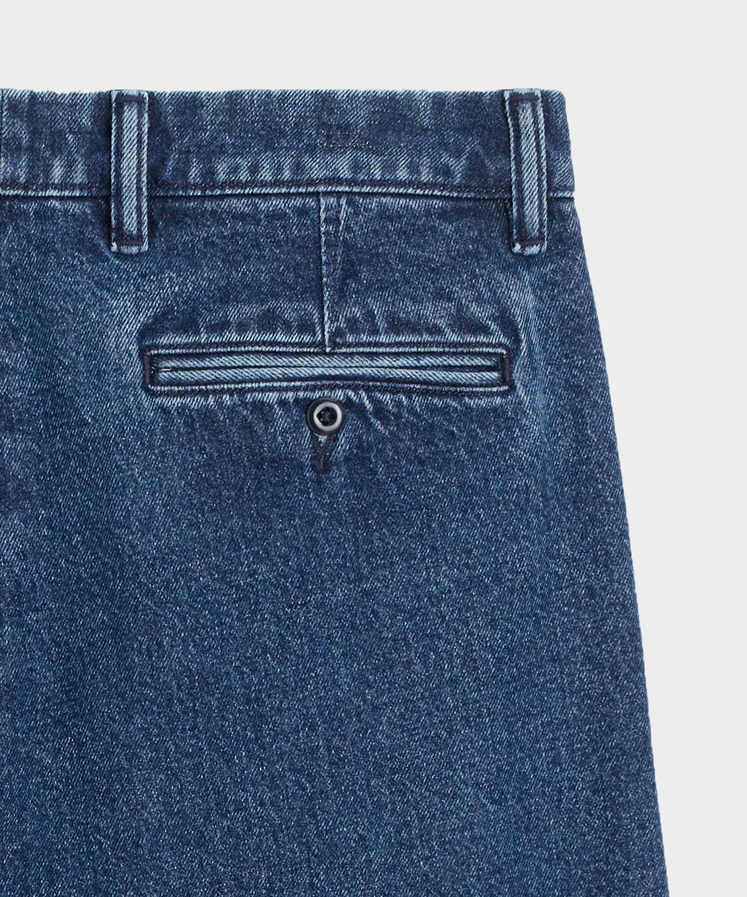 Relaxed Pleated Denim Chino Product Image