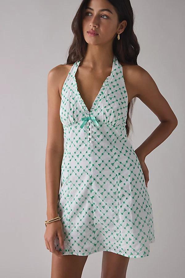 Kimchi Blue Charlotte Eyelet Lace Halter Mini Dress Womens at Urban Outfitters Product Image
