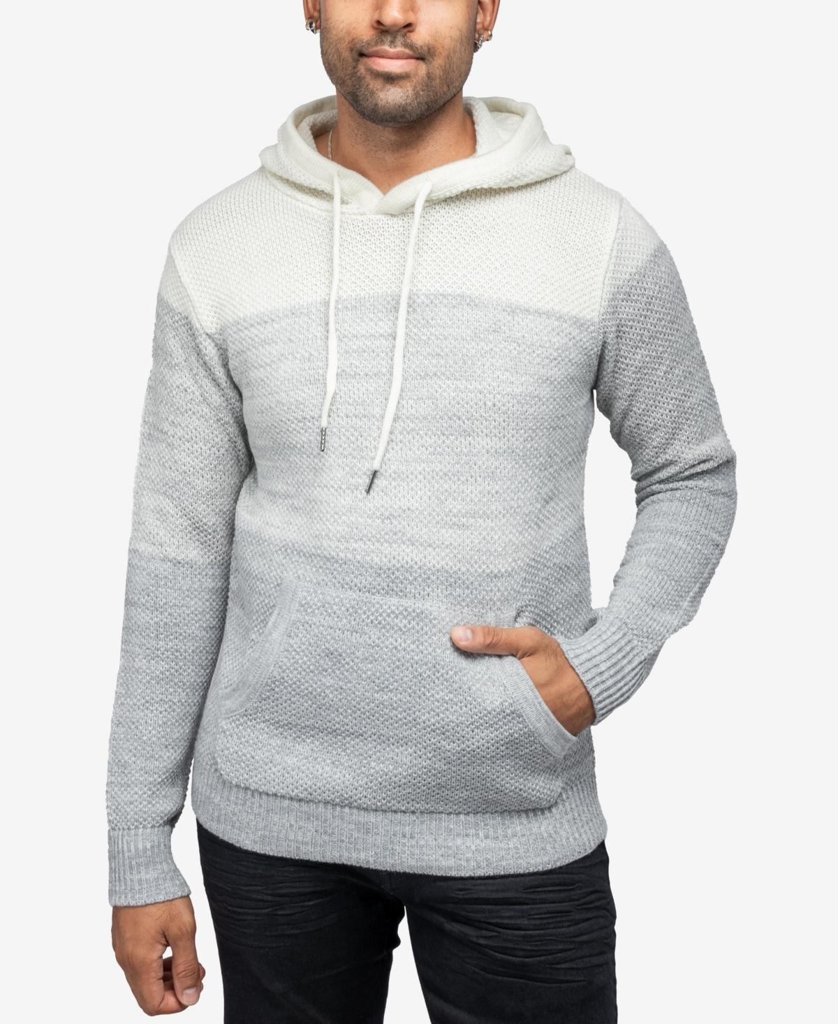 Men's Xray Regular-Fit Colorblock Pullover Hooded Sweater, Size: XXL, White Product Image