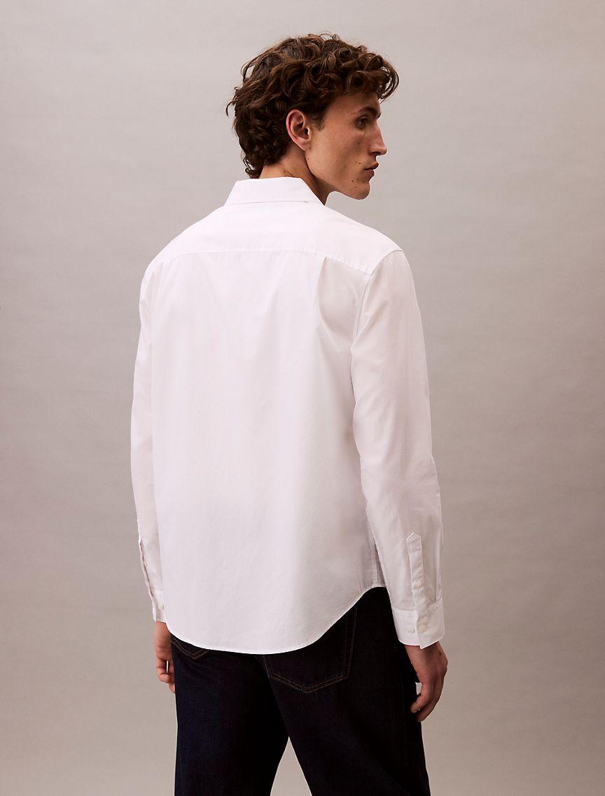 Cotton Poplin Relaxed Button-Down Shirt  Product Image