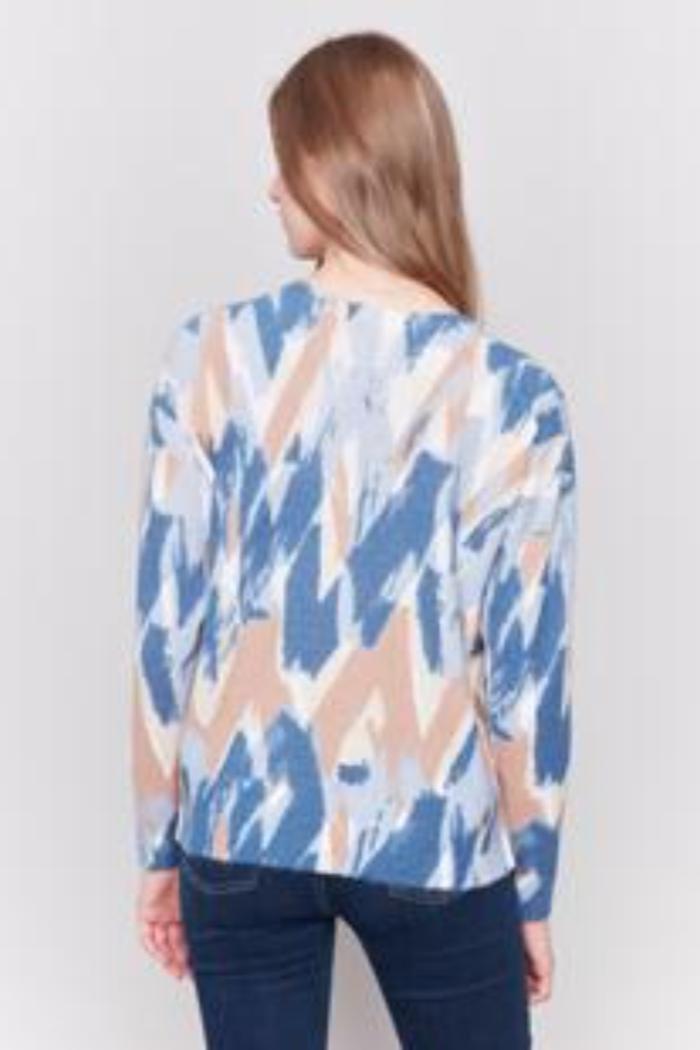 Reversible Printed Crew Neck Sweater Product Image