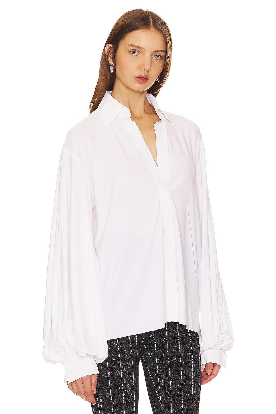 Womens Blouson-Sleeve Four-Way Stretch Shirt Product Image