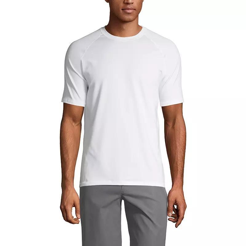 Men's Lands' End School Uniform Short Sleeve Active Tee, Size: Large, Gray Grey Product Image
