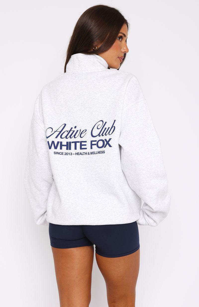 Active Club Quarter Zip Sweater Grey Marle Product Image