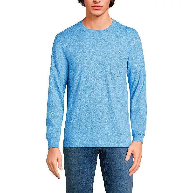 Men's Lands' End Super-T Pocket Tee, Size: XL, Blue Grey Product Image