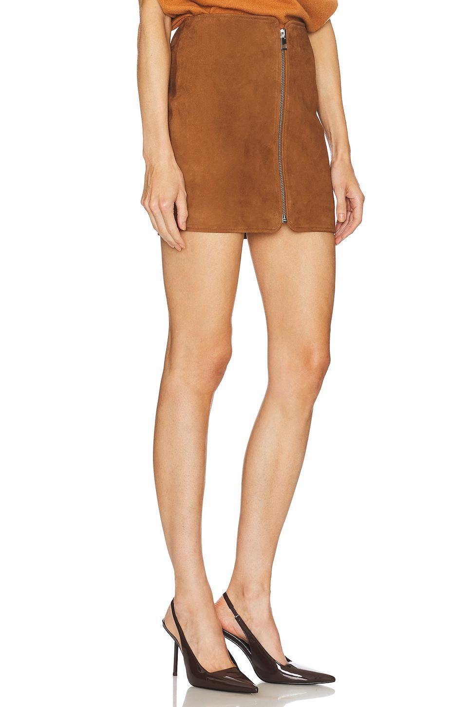 Leather Mini Skirt With Zip The Sei Product Image