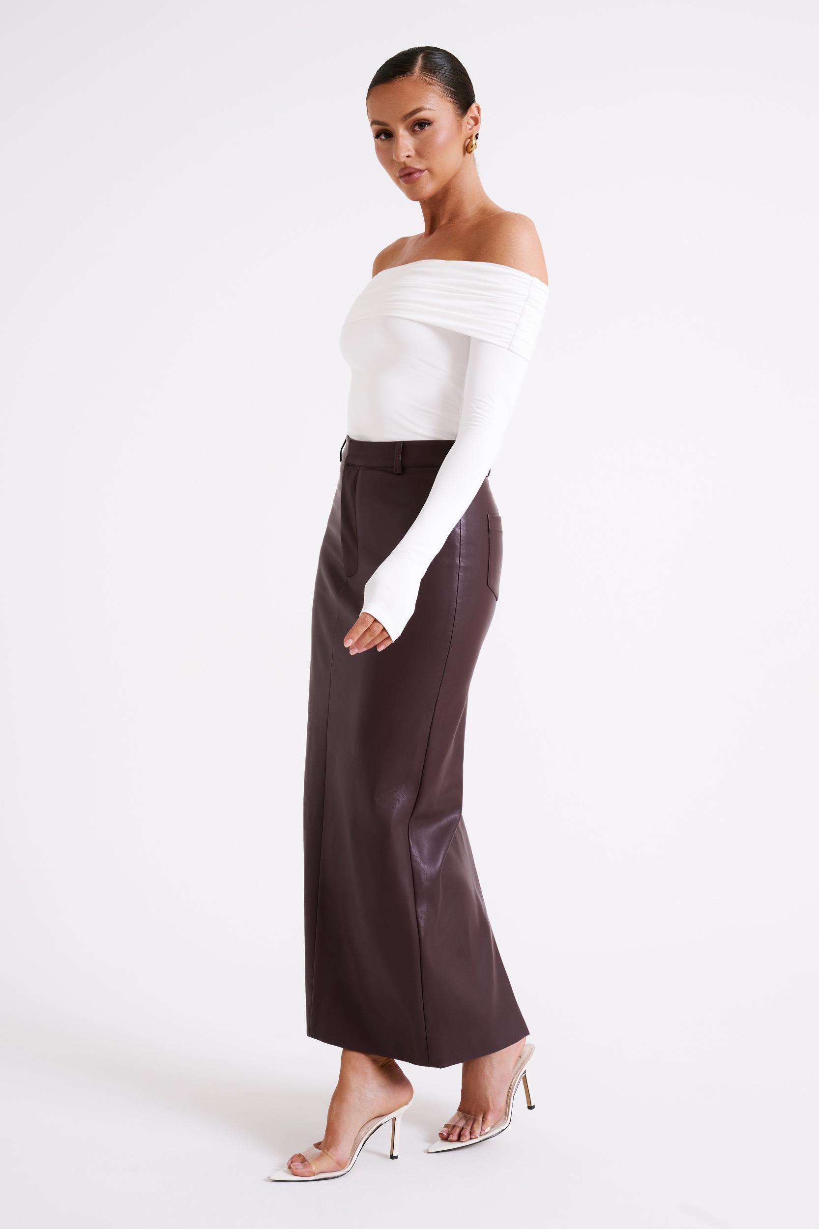 Lucinda Recycled Nylon Off Shoulder Top - White Product Image