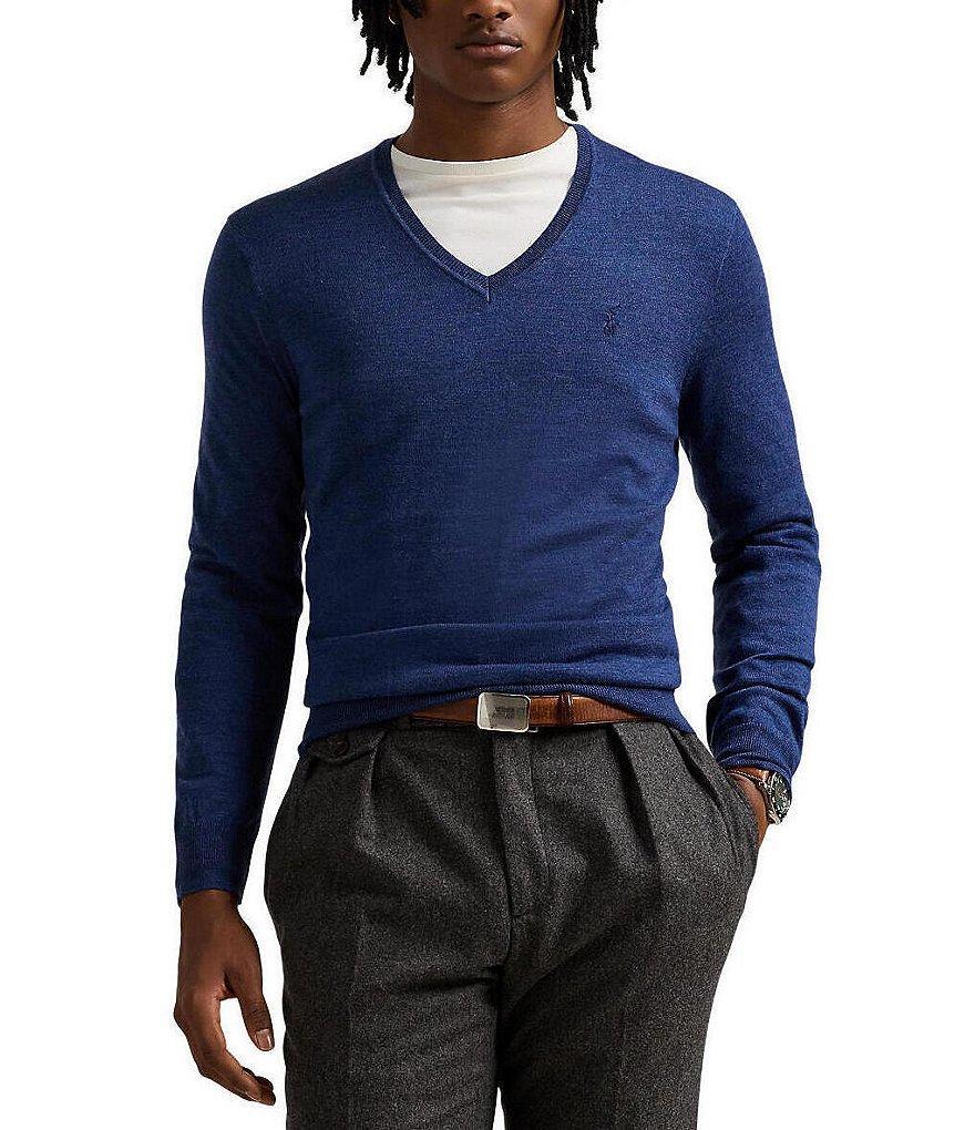 Polo Ralph Lauren Washable Wool V-Neck Sweater Product Image