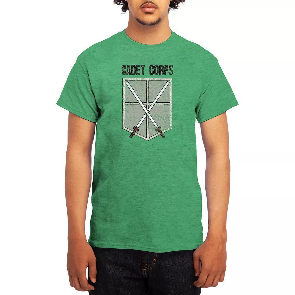 Men's Attack on Titan Alphabet Soup Graphic Tee, Size: Large, Grey Red Product Image