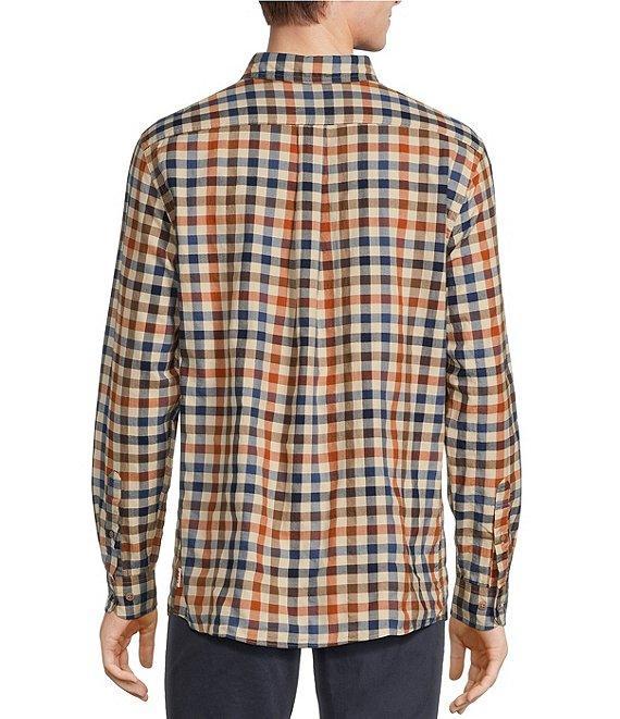 Rowm Long Sleeve Herringbone Small Plaid Woven Shirt Product Image