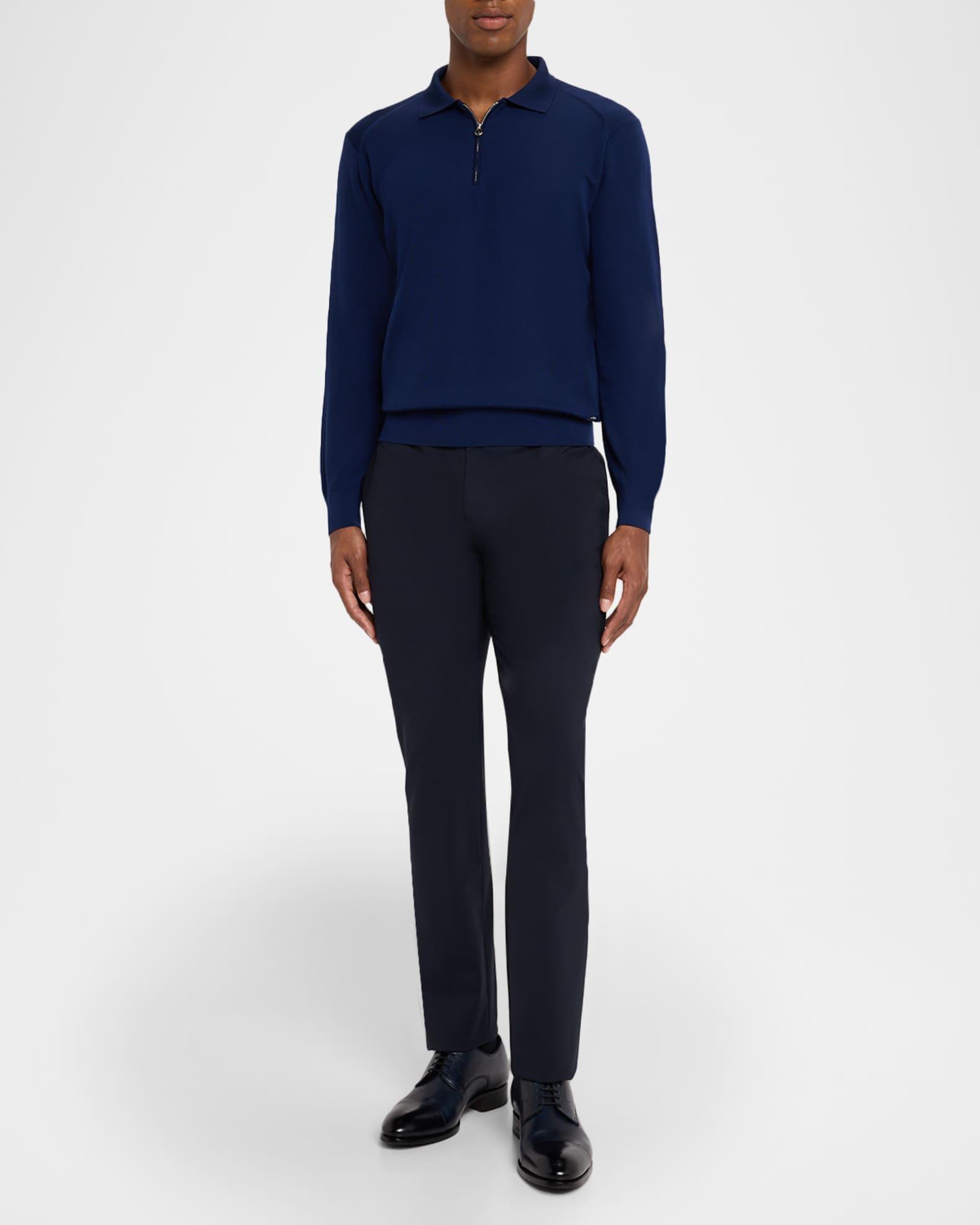 Men's Cashmere Quarter-Zip Polo Sweater Product Image
