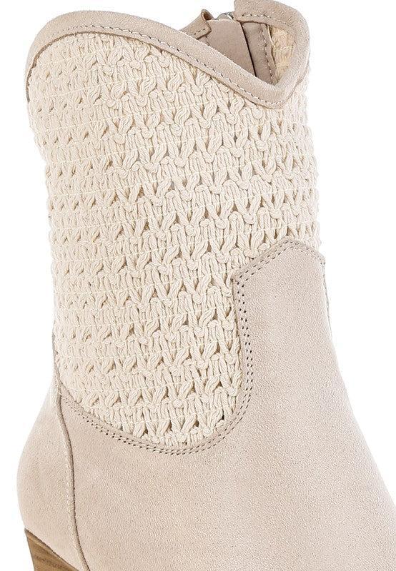 Bimmy Woven Pointy Western Boots Product Image