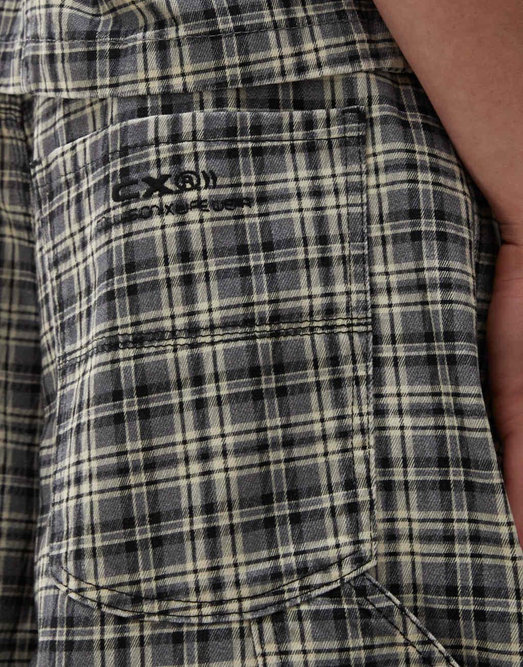 COLLUSION X002 baggy jeans in black and white check - part of a set Product Image