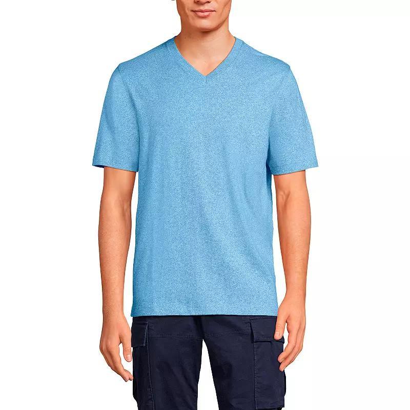 Men's Lands' End Super-T V-Neck Tee, Size: Large, Radiant Blue Product Image