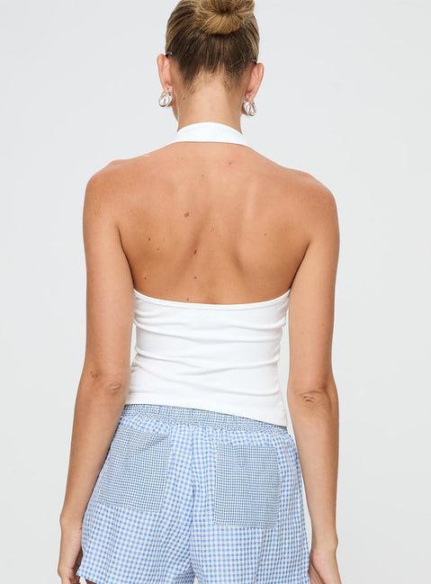 Stand By Halter Top White Product Image