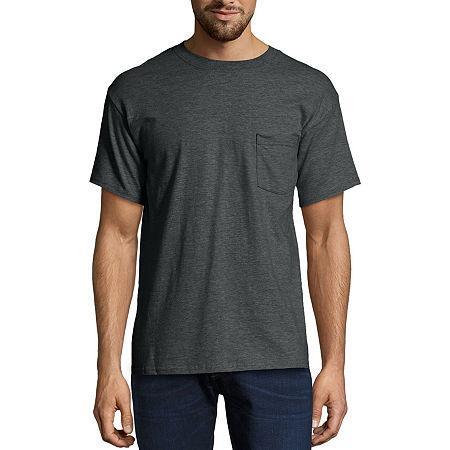 Men's Hanes® Beefy-T 2-Pack Pocket T-Shirt, Size: XL, Blue Product Image