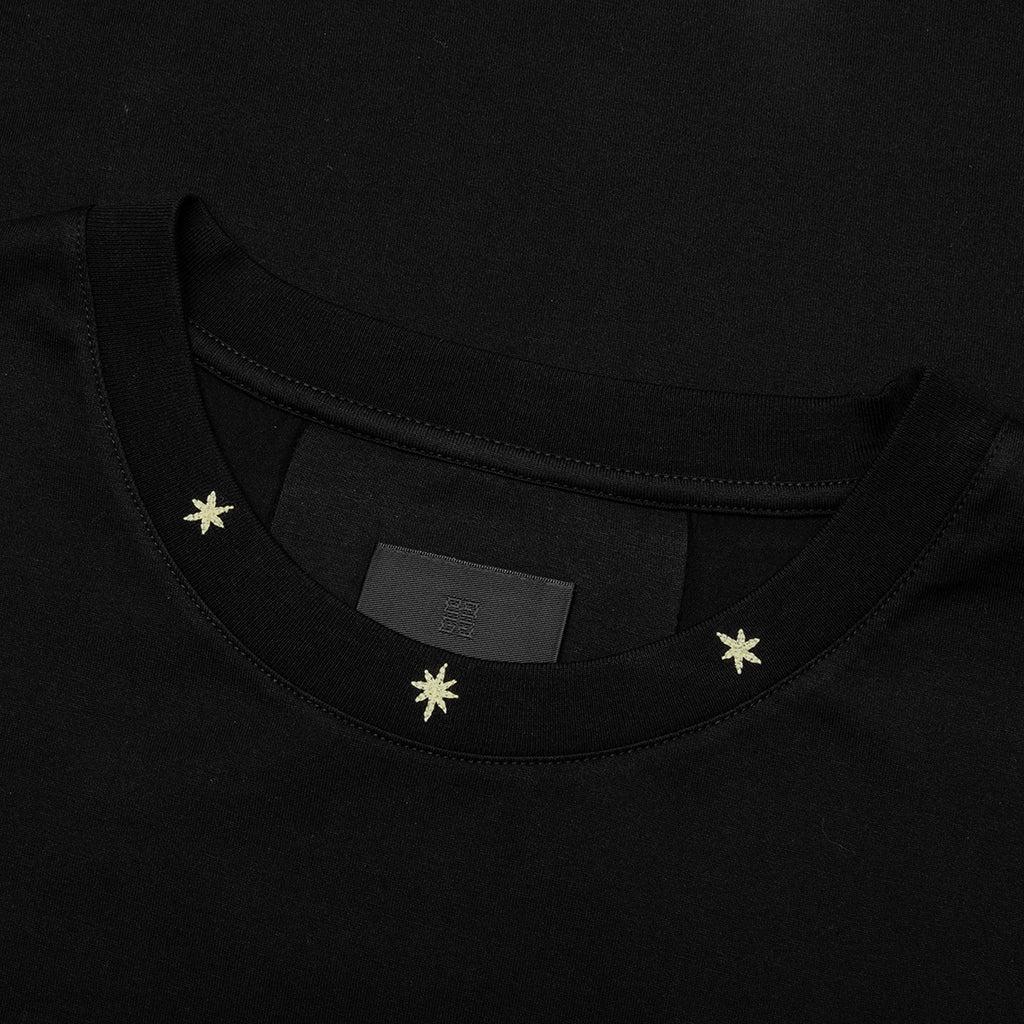 Star Print Sleeveless Big Armhole T-Shirt - Black Male Product Image