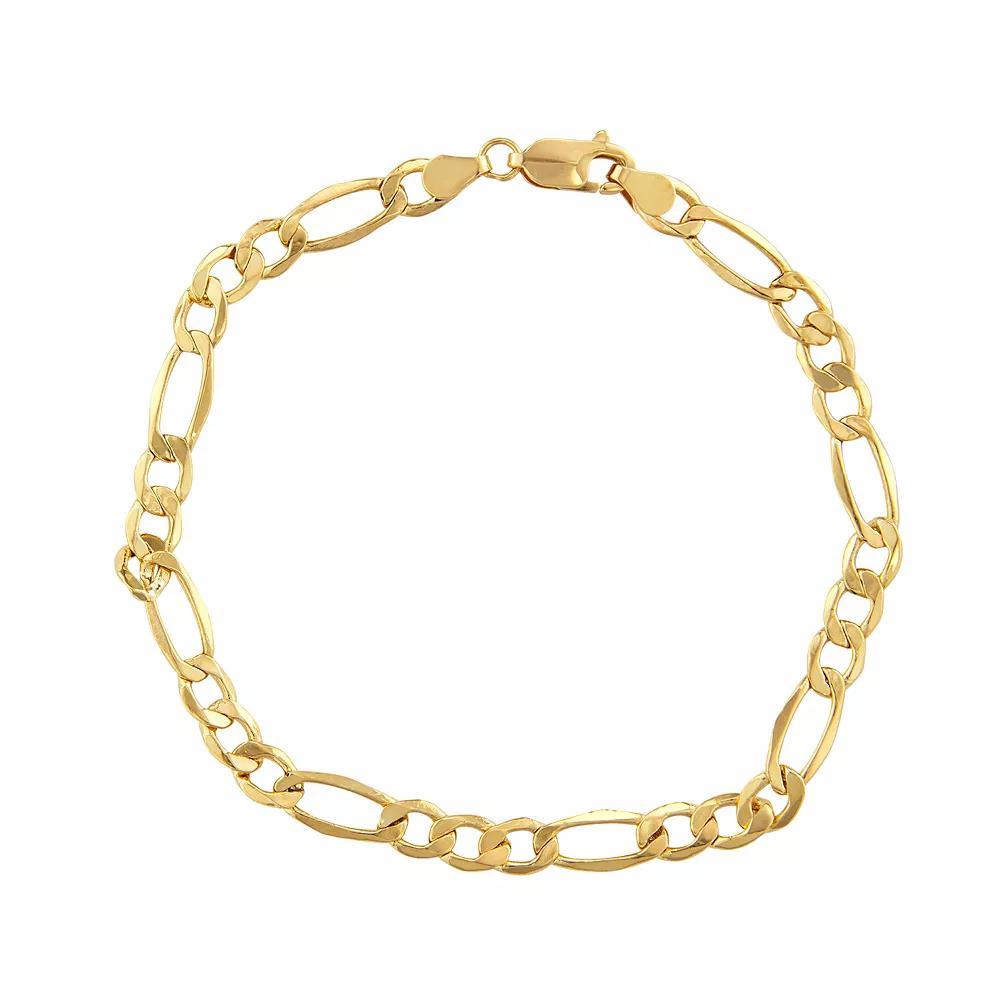 Jordan Blue Men's 10k Gold Figaro Chain Bracelet, Size: 8.5" Product Image