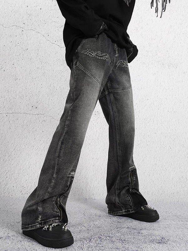 Men's Zip Fly Ankle Flare Jeans Product Image