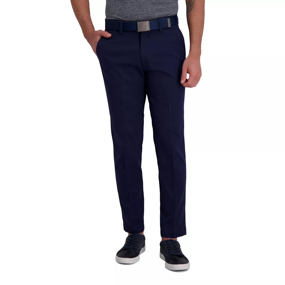 Mens Haggar Cool Right Performance Flex Slim-Fit Flat-Front Pants Product Image