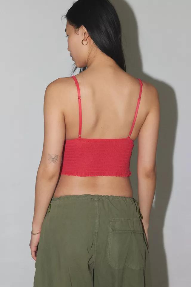 Out From Under Firecracker Smocked Cropped Top Womens at Urban Outfitters Product Image