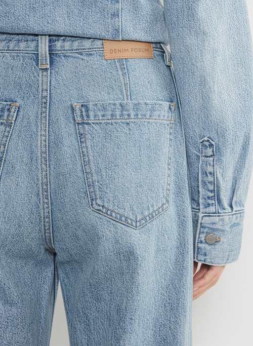 the ‘90s seamed hi-rise barrel jean Product Image