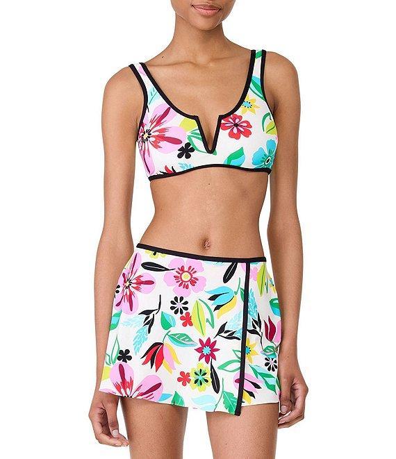 kate spade new york Safari Floral V-Wire Neck Crop Swim Top Product Image