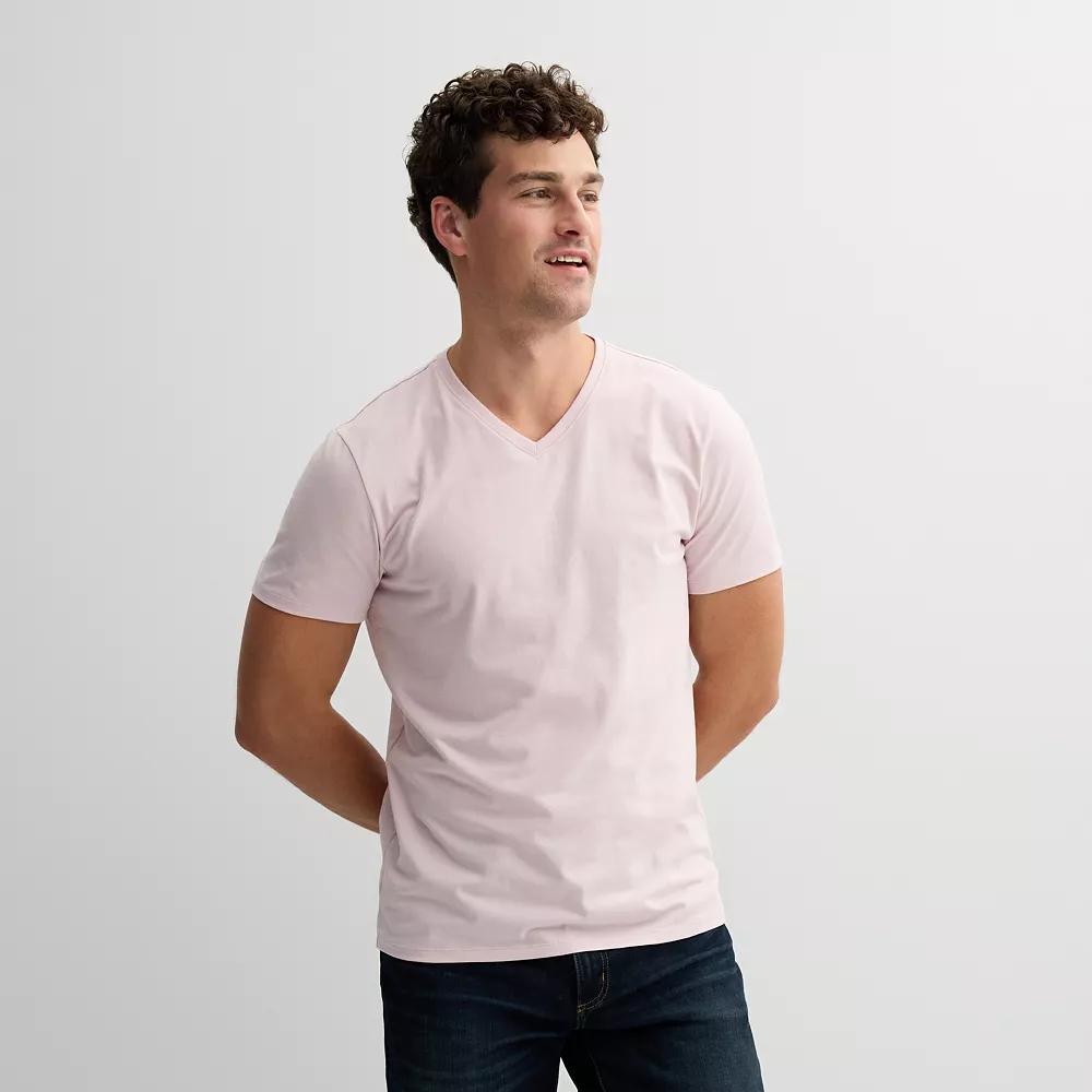 Men's Apt. 9® Premier Flex Short Sleeve V-Neck Tee, Size: Medium, Vintage Pixie Product Image