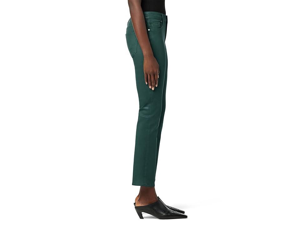 Hudson Jeans Nico Mid-Rise Straight Ankle w/ Slit in Coated Forest Walk (Coated Forest Walk) Women's Jeans Product Image