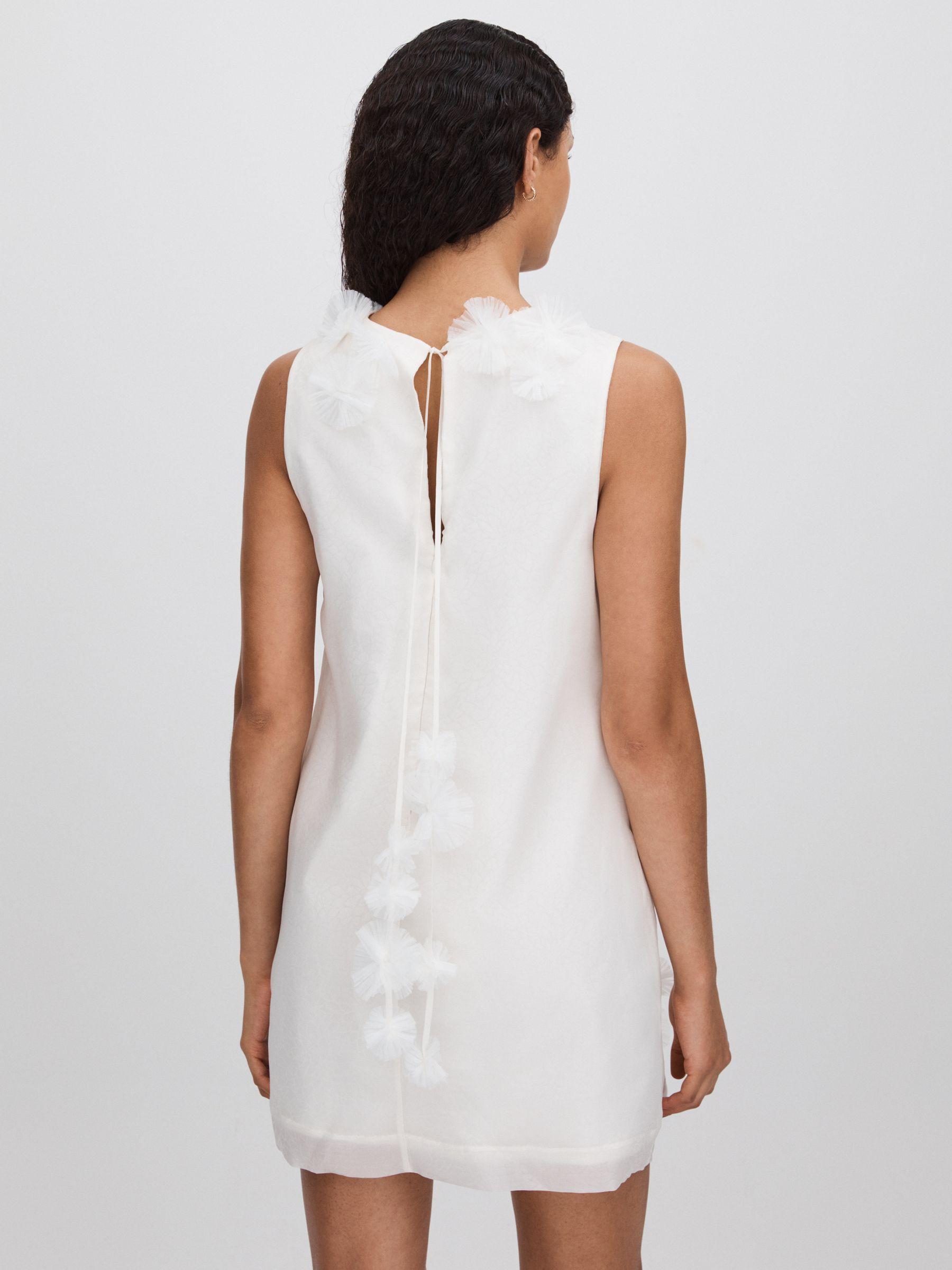 Rachel Gilbert Silk Organza Mini Dress in Ivory Product Image