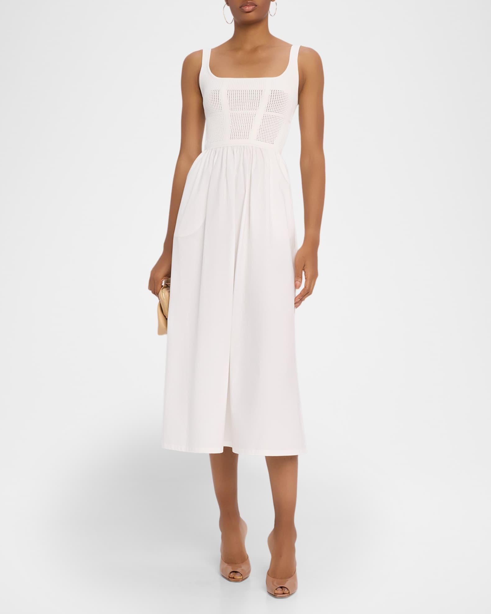 Kori Pointelle Mixed Media Midi Dress Product Image