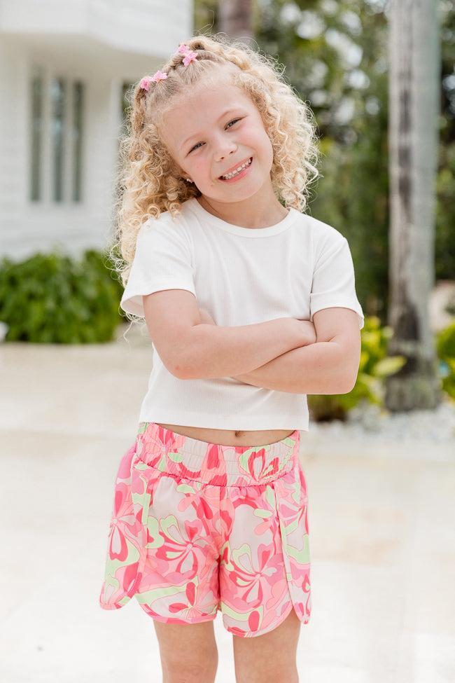 Kid's Errands To Run in Radiant Retro High Waisted Athletic Shorts SALE Product Image