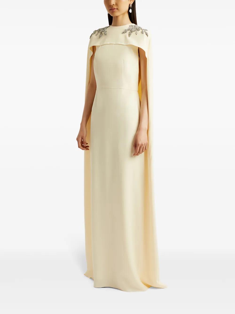 cape-detail gown  Product Image