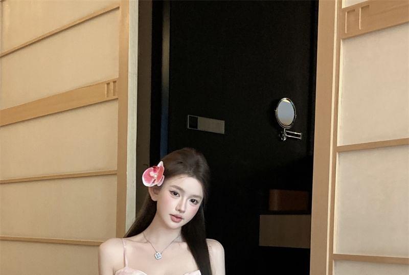 Spaghetti Strap Floral Maxi Sheath Sundress Product Image
