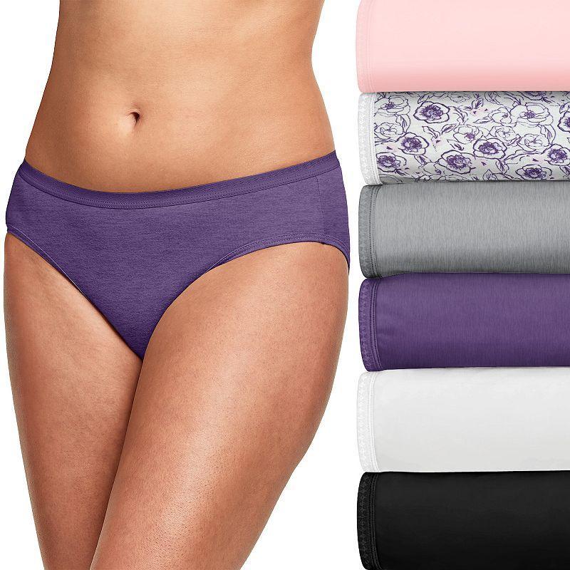 Hanes Ultimate 6-Pack Breathable Hipster Underwear 41H6CC, Womens Product Image