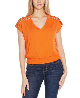 Belldini Womens Shoulder Detail Dolman Knit Top Product Image