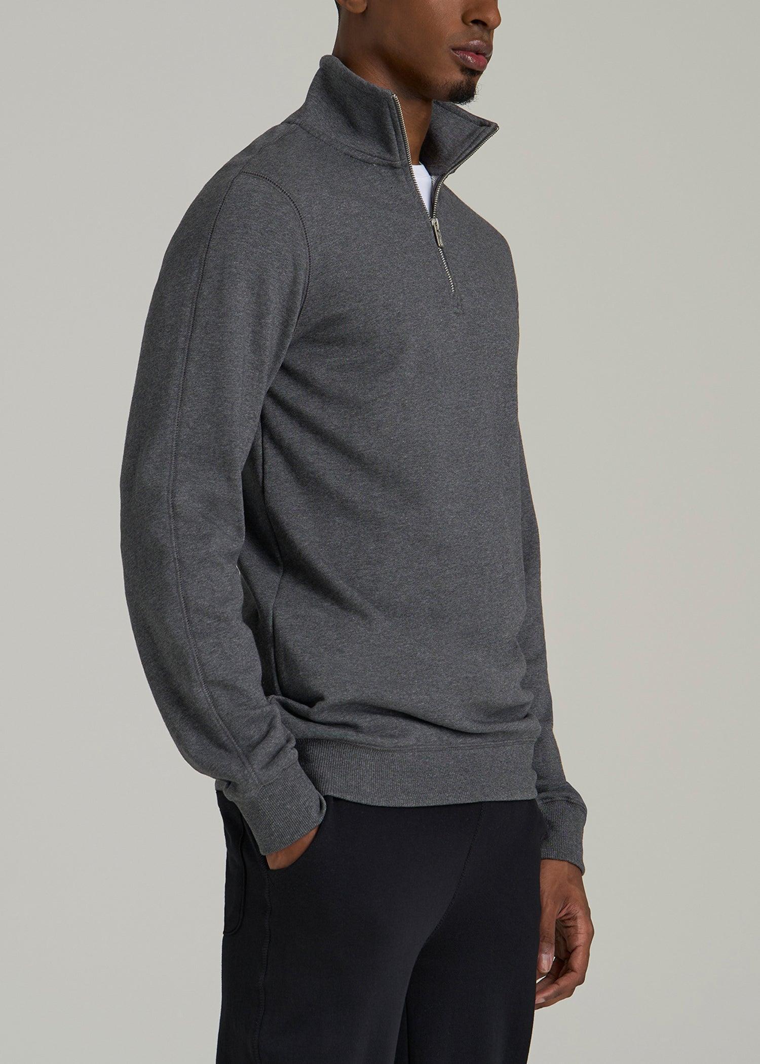 Wearever 2.0 French Terry Quarter-Zip Tall Men's Sweatshirt in Charcoal Mix Product Image