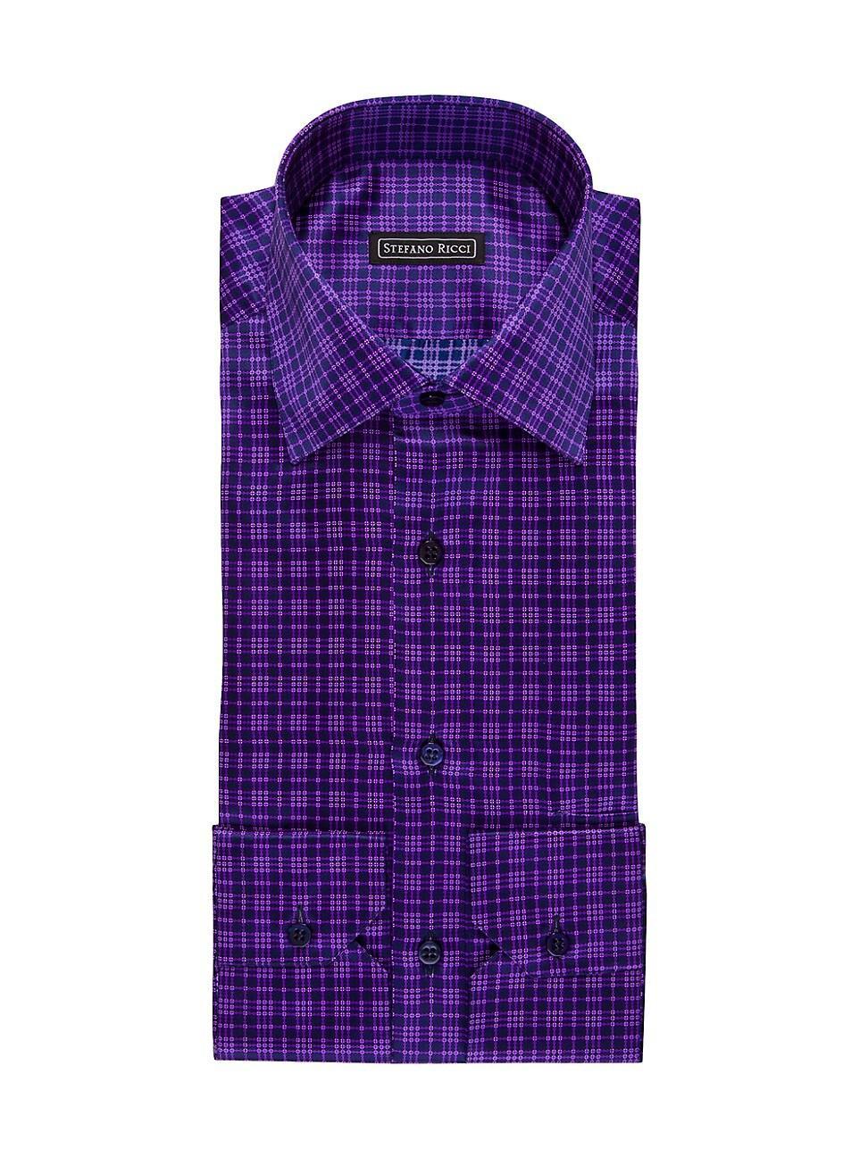 Mens Handmade Silk Dress Shirt Product Image