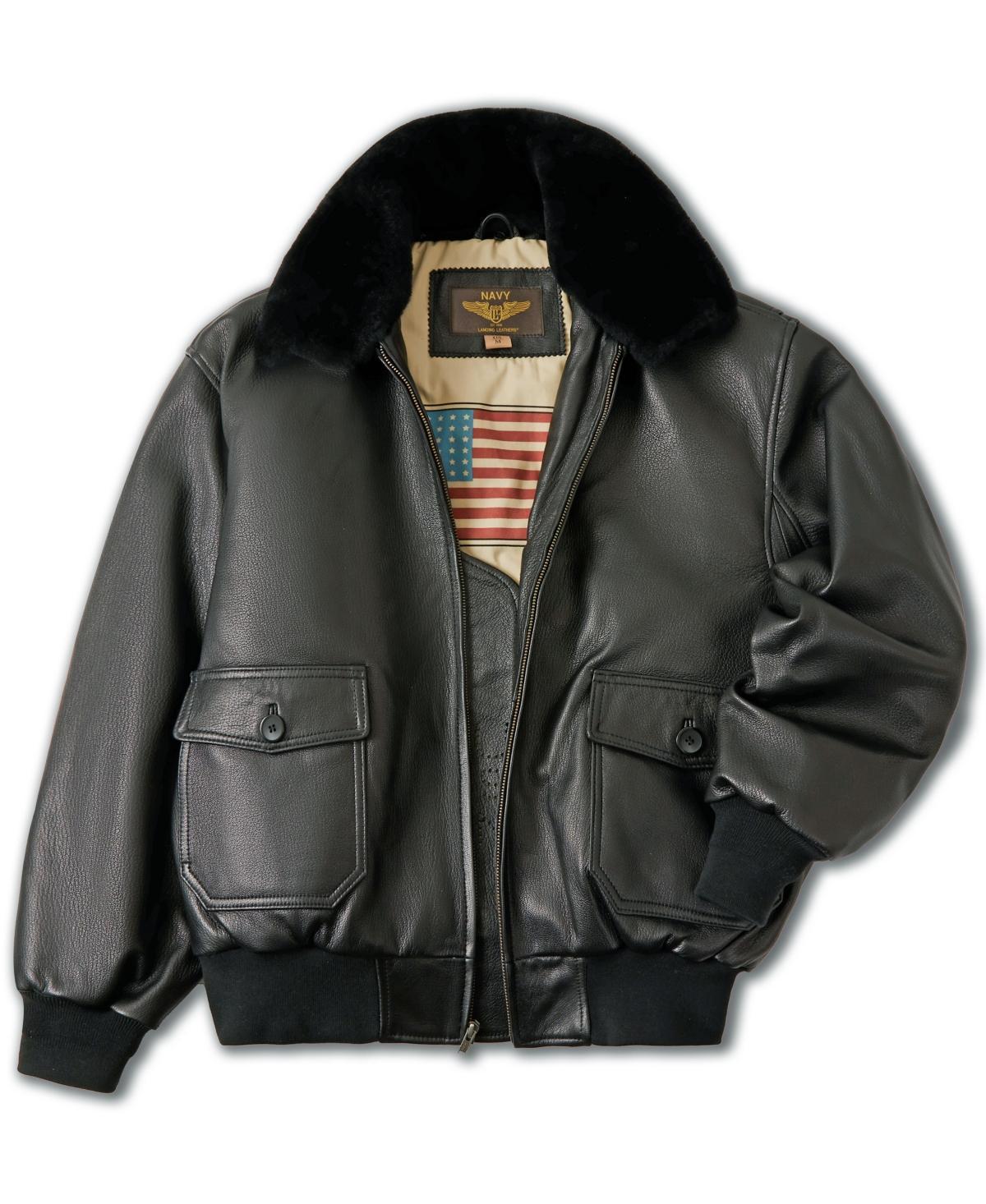 Landing Leathers Men G-1 Leather Flight Bomber Jacket - Big and Tall Product Image