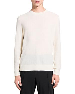 Theory Long Sleeve Crewneck Herringbone Knit Sweater Product Image
