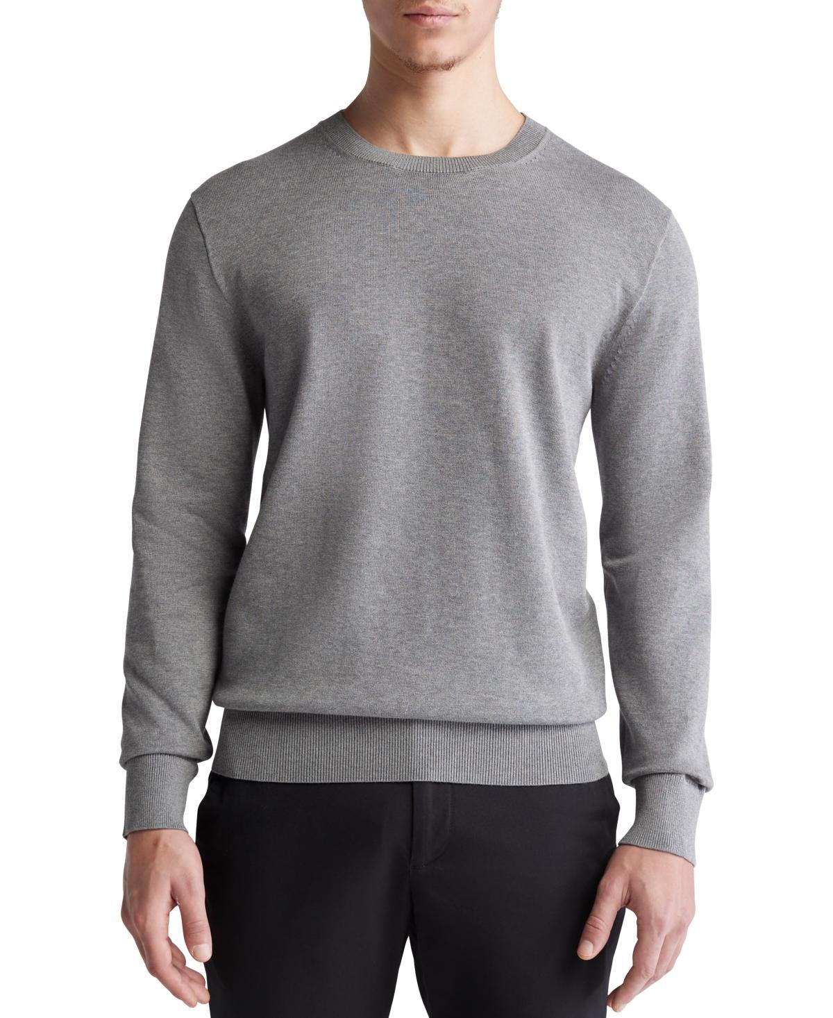 Calvin Klein Men's Supima Cotton Crewneck Sweater - Black - M Product Image