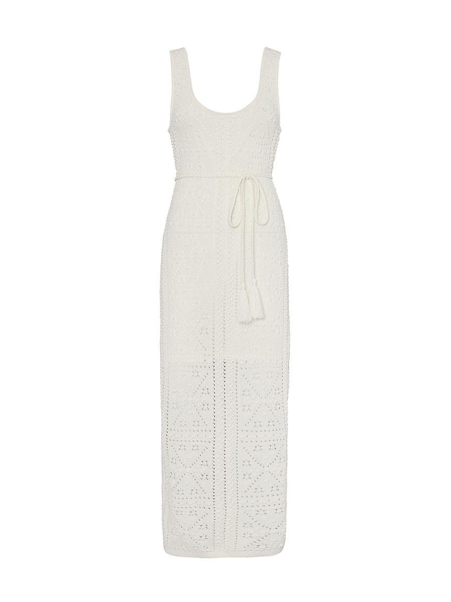 Womens Bubble Pointelle Knit Midi-Dress Product Image