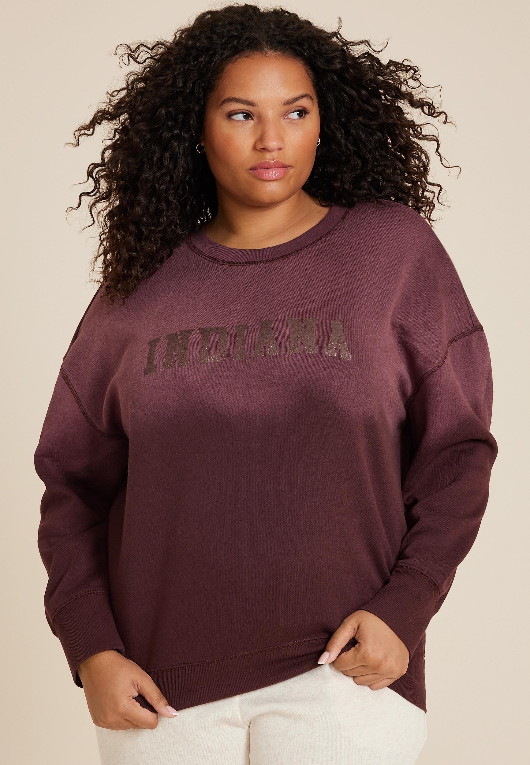 Maurices Womens State Dip Dye Crew Neck Sweatshirt Size X Small Product Image