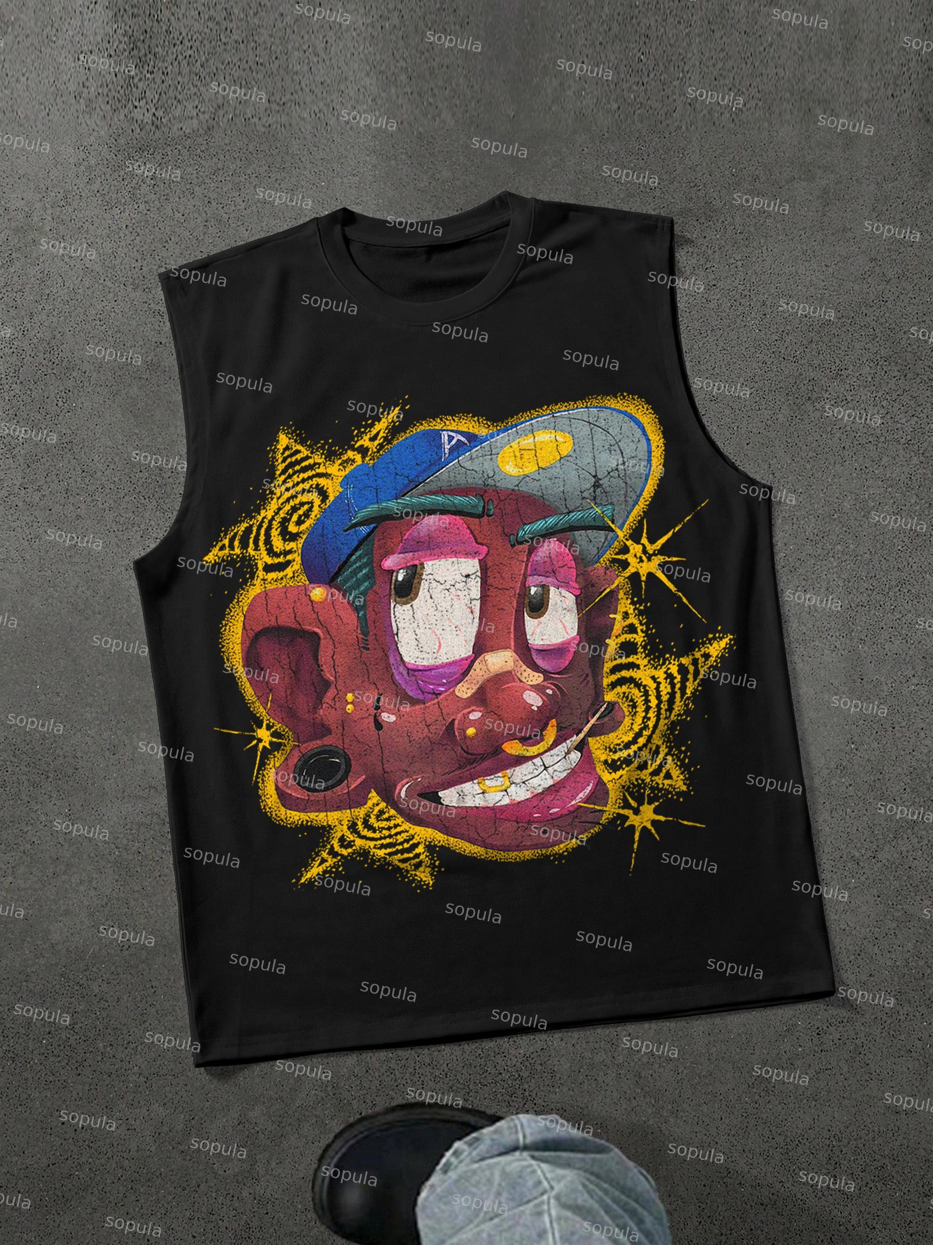 Fun Big Face Graphic Tank Top Product Image