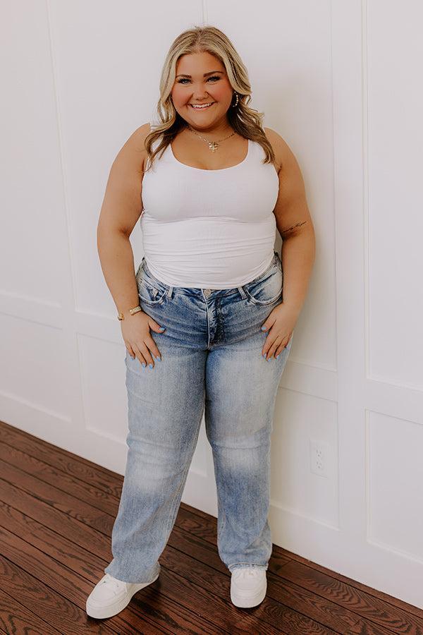 Simply Luxe Tank in White Curves Product Image