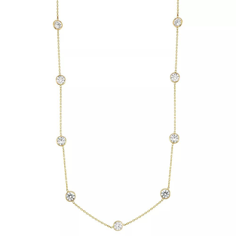 Tiara 10k Gold Station Necklace, Women's Product Image