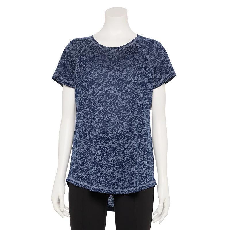 Women's Tek Gear® Core Raglan Tee, Size: Medium, Blue Burnout Product Image