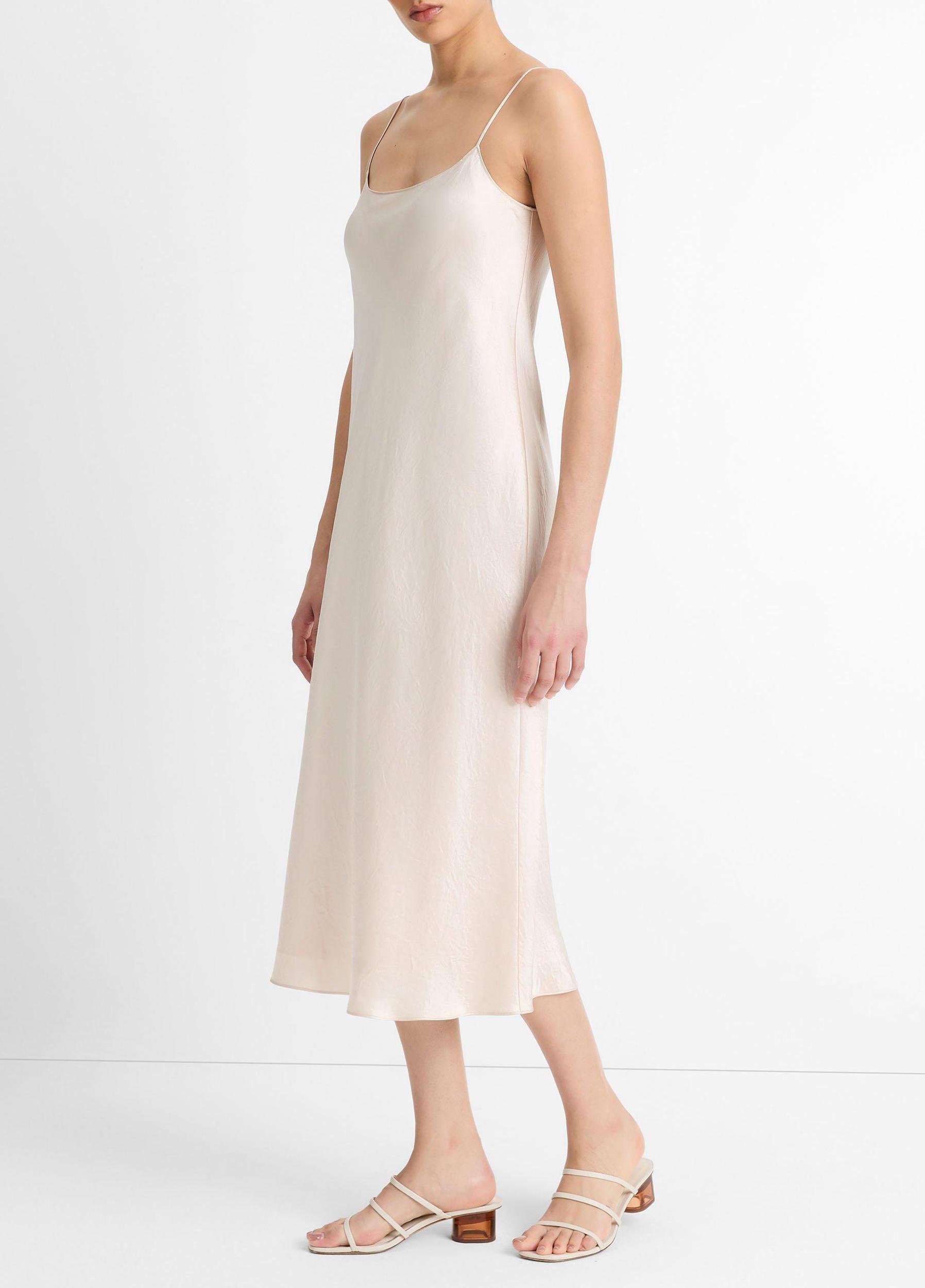 Womens Satin Slip Dress, Champagne, Size S Vince Product Image