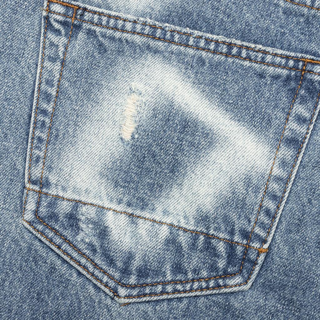 Berry Wide Denim Short - Vintage Med Blue Male Product Image